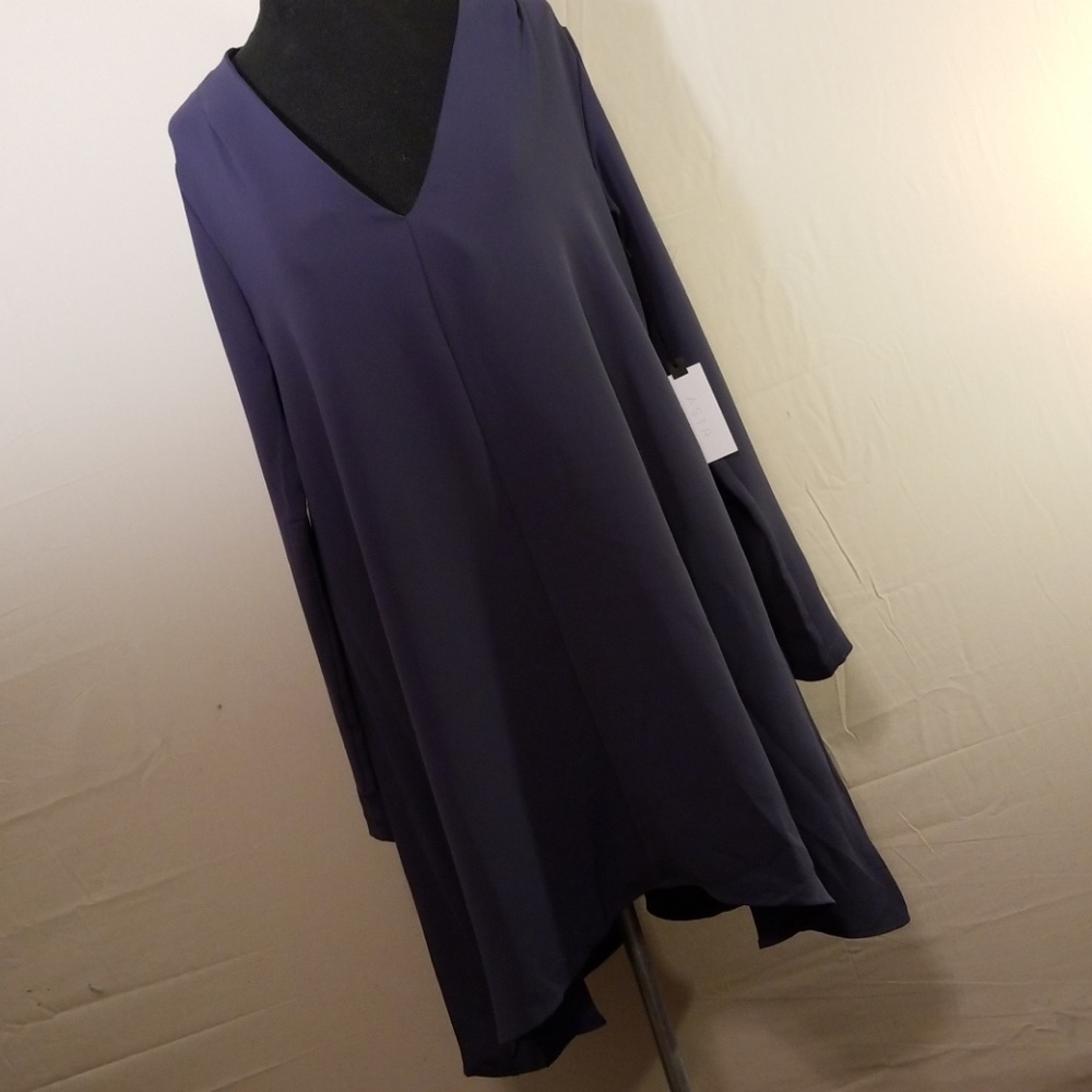 NWT long sleeve top with plunging neck line.